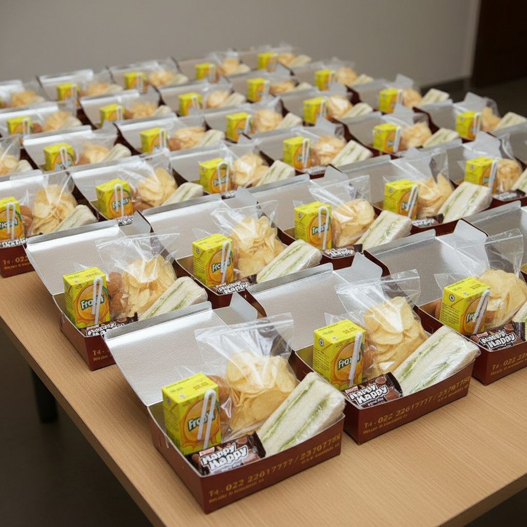 Assorted sweet boxes prepared for a celebration